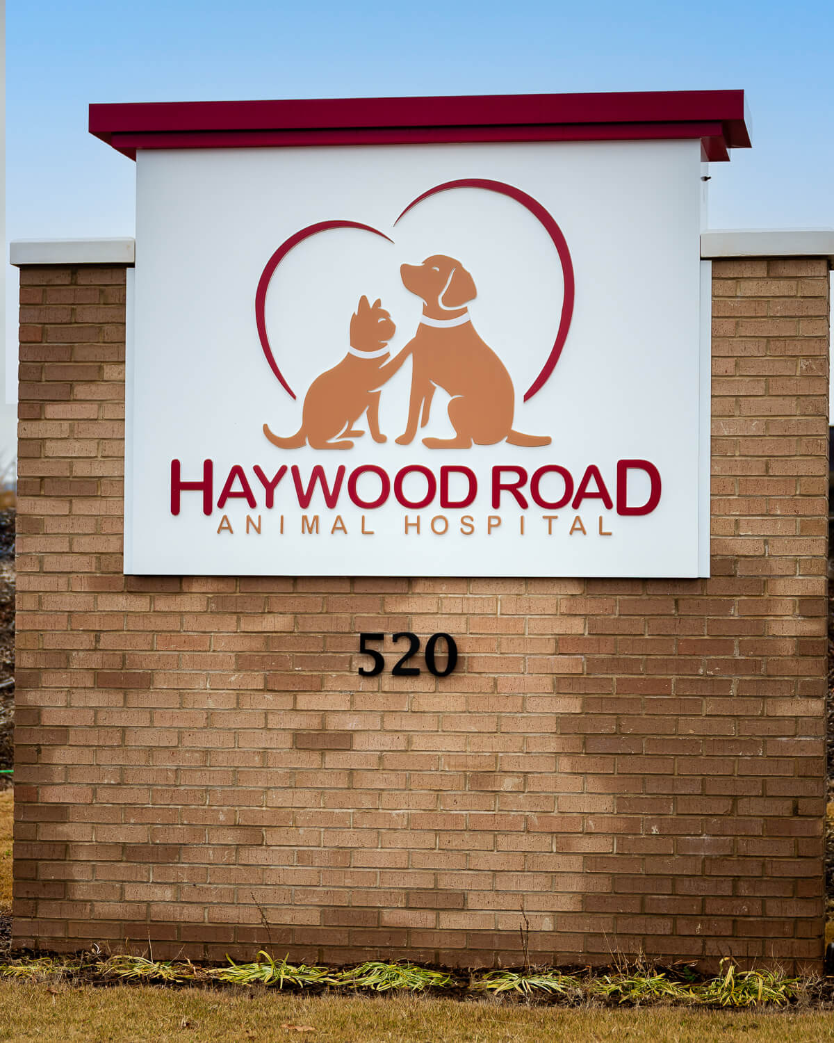 Haywood Road Animal Hospital Road Sign